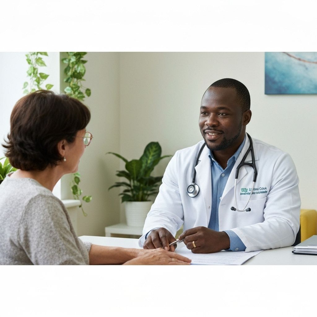 African doctor consulting a patient